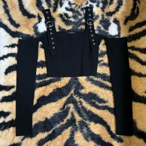 Black off shoulder sweater